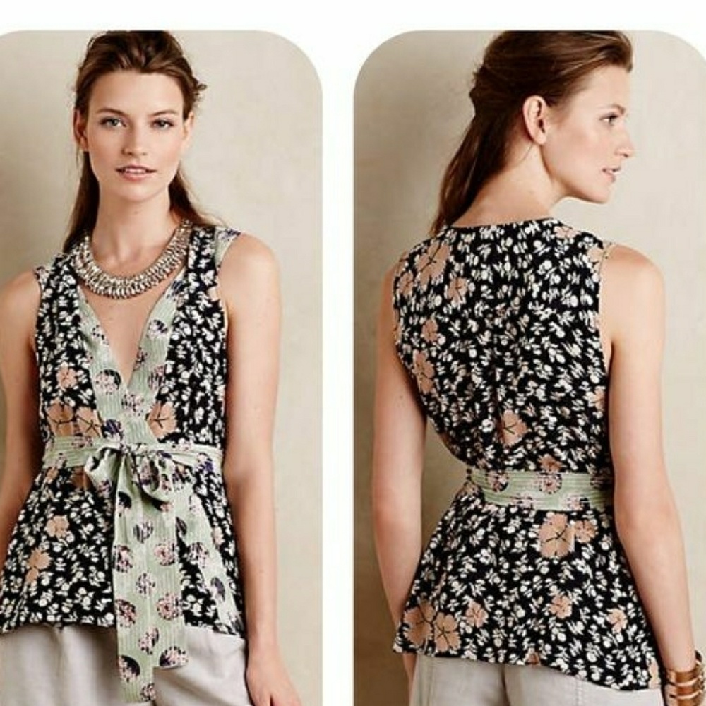 HD in Paris silk wrap blouse